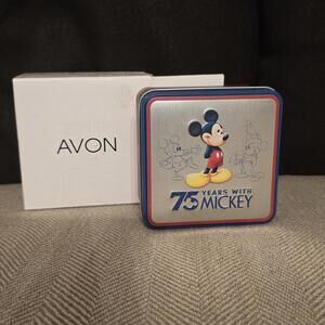 2002 Vintage Avon Disney Mickey Mouse  Watch New In Tin Box-Stainless Back